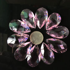 10PC 38MM Pink Angel Tear Crystal Suncatcher Chandelier Pendant Hanging Glass picture