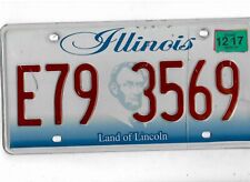 ILLINOIS passenger 2017 license plate 