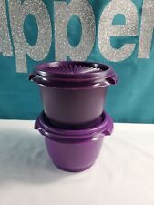 Tupperware Classic 20oz Servalier Shades of Purple Set of 2 New  picture