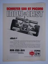 Schaefer 500 At Pocono VTG 1976 Indy Of East Regional Original Magazine Print Ad picture