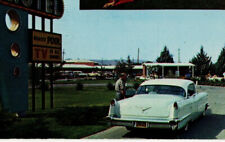1950's Chevrolet Car Pool Town House Motel Lancaster California Chrome Postcard picture