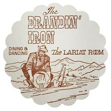 c1960's The Brandin' Iron Restaurant The Lariat Room Cocktail Coaster Albany OR picture