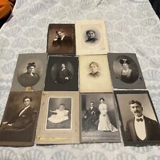 antique black and white photos lot Of 10 On Cardstock Fast  picture
