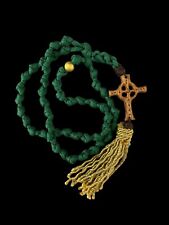 Orthodox prayer rope hand tied paracord 50 knots with hand carved Celtic cross picture