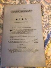 Antique Act of Parliament Bill RARE , Registry Of Landed Estates , 1859 picture