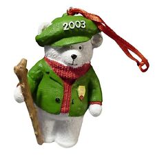 Santa Bear 2003 Ornament New in Box Old Stock Vintage Collectible Irish Clan Dad picture