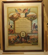 1914 Framed CIVIL WAR Honorably Discharge CERTIFICATE presented to his CHILDREN  picture