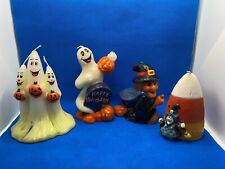 Set of Four (4) Vintage Halloween Candles - Ghosts, Witch, Candy Corn picture