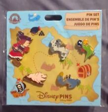 Disney PIRATES OF THE CARRIBEAN Booster Set of 5 Pins Pig Parrot Dog Lobster New picture