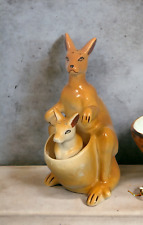 Nesting Kangaroo Joey in Pouch Salt & Pepper Shakers Vintage Japan 5 1/2