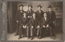 Cabinet Photo E.C. Fugate Beaver Dam, WI; c. 1898; 7 Dapper Men, Homburg Hats picture