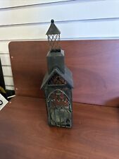 Metal Tall House Candle Holder Cage picture