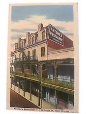 LINEN POSTCARD ANTOINES RESTAURANT ST LOUIS NEW ORLEANS Posted picture