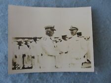 Between the Wars US Navy Photo Admiral Greeting Captain Post WW1 picture