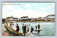 York Beach ME-Maine, Bathers, Antique, Vintage c1907 Souvenir Postcard picture