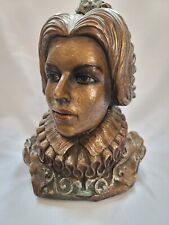 *Spanish Royal bust - Marwal chalkware in excellent cond. 8 lbs 13