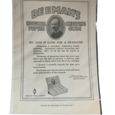 Vintage 1917 Beeman’s Original Pepsin Chewing Gum Ad Asvertisment picture