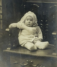 Early 1900s RPPC Real Photo Postcard - Cute Baby Infant Portrait  picture