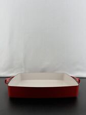 Vintage DANSK KOBEN STYLE Red  Enamel 11x8” Lasagna Casserole Baking Pan Dish picture