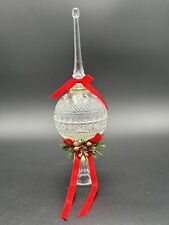 Vintage Plastic Cut Glass Look Christmas Tree Topper Finial 11 Inches picture