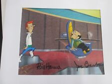 George Jetson & Cosmo Spacely Original WB Production Cel HANNA, BARBERA Signed picture