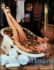 1997 Woman bathing tub of cigars La Gianna Havana Cigar retro photo print ad S2 picture
