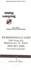 Madisonville Kentucky SS Madisonville COOP Vintage Matchbook Cover picture
