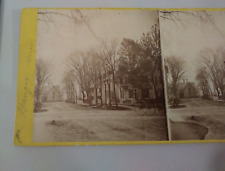 High Street Bangor Maine Trask & Dole Stereoview Photo Steamer Katahdin 1870 picture