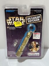 Vintage 1997 Star Wars C-3PO Flashlight Keychain - Tiger Electronics - NEW  picture