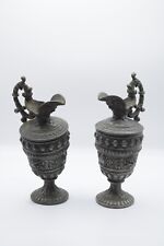 Pair of Antique French Cast Iron Pitcher StatueAmphora Urns picture