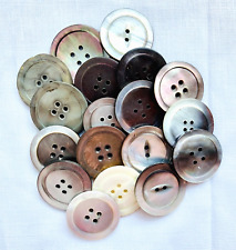 Lot Of 18 LARGE Round 1” - 1.25” Vintage MOP Shell Pearl Sewing Buttons S141A picture