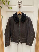 Vintage 1940s WWII German Horsehide Leather Pilot Motorcycle Cafe Racer Jacket picture