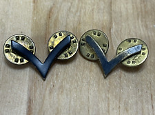 Vintage WWII Military Button Pin Uniform Chevron Infantry Bar Lot of 2 picture