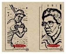 #UL804 BARRY BONDS, BARBARA JORDAN Rare Uncut Legends Card Strip picture