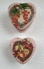 ENESCO “Country Essence” Stackable Tin Heart Trinket Holder (2 Hearts) picture