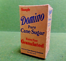 Vintage Domino Pure Cane Sugar Miniature Advertising Cardboard Box  1.25