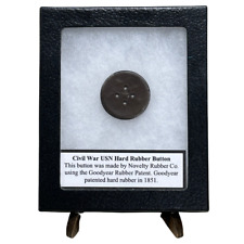 Civil War Union Navy Hard Rubber Button picture