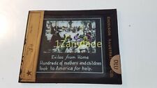 DLU Glass Magic Lantern Slide Photo EXILES FROM HOME HUNDREDS MOTHERS picture