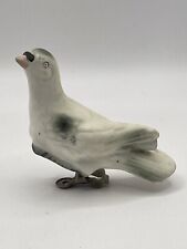 Vintage Enesco Bisque Ceramic While Clip Pigeon Bird Christmas Ornament Japan picture