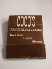 Vintage Matches From Coco's Famous Hamburgers picture