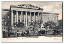 Budapest Hungary Postcard National Museum Hose Carriage In Front c1905 Unposted picture
