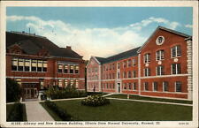 Library Science Bldg Illinois State Normal University ~ 1930s linen postcard picture