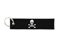 Keychain key ring tags fabric motorcycles car biker cute flag pirate skull picture