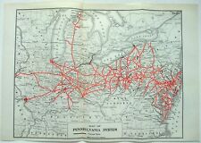 Pennsylvania Railroad - Original 1921 System Map. Vintage Railway picture
