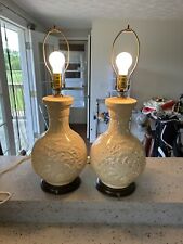 One MCM 26” Ceramic & Wood Table Lamp-Working-Beautiful picture