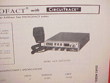 1978 SEARS CB RADIO SERVICE SHOP MANUAL MODEL 663.38070700 (ROADTALKER) picture