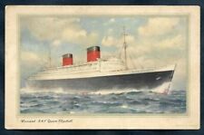 VINTAGE CUNARD STEAM SHIP COMPANY RMS QUEEN ELIZABETH 1956 LOG CARD Photo Y 214 picture