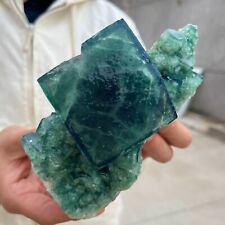 2.1LB Large NATURAL Green Cube FLUORITE Quartz Crystal Cluster Mineral Specimen picture