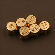 6 PCS Solid Brass Dice Toy 13mm Six Sided Square Metal Dice Board Game Math picture