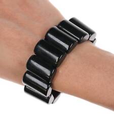 c1940's Bakelite Black stretch bracelet picture